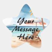 熱帯ビーチパーティー 星シール (正面)