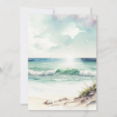 熱帯ビーチパームズブライダルシャワー招待 招待状 (裏面)