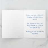 熱帯ビーチパームツリーシーン カード (内部)