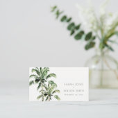 熱帯ビーチパームツリーズウォーター結婚カラーズプレイス プレイスカード (スタンド正面)