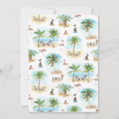 熱帯ビーチパームツリーズクリスマスパーティー 招待状 (裏面)