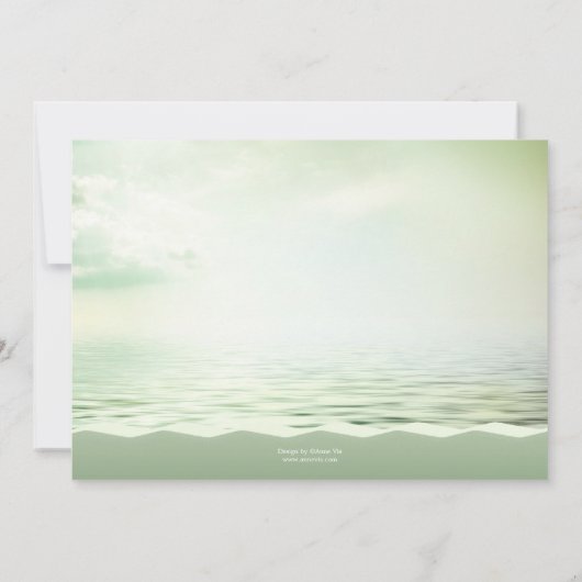 熱帯ビーチパームツリーズブライダルシャワー招待 招待状 (裏面)