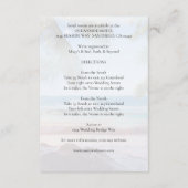 熱帯ビーチパーム結婚またはパーティー詳細 エンクロージャーカード (裏面)