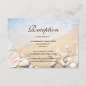 熱帯ビーチヒトデ結婚式レセプションカード エンクロージャーカード (正面)