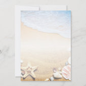 熱帯ビーチヒトデ&シェルブライダルシャワー 招待状 (裏面)