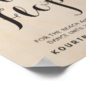 熱帯ビーチビーチサンダル結婚ズ ポスター (角)