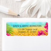 熱帯ビーチピンクハイビスカス ラベル (インサイチュ)