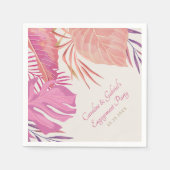 熱帯ビーチピンク スタンダードカクテルナプキン (正面)