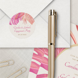 熱帯ビーチピンク ラウンドシール