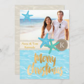 熱帯ビーチフォトクリスマスカード シーズンカード (正面/裏面)