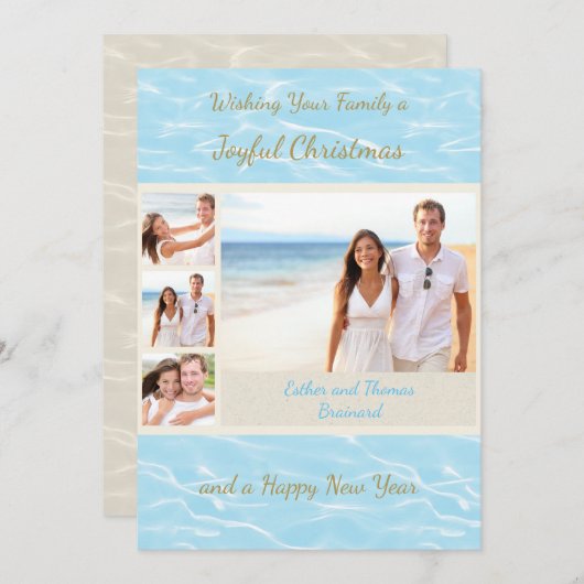 熱帯ビーチフォトクリスマスカード シーズンカード (正面/裏面)