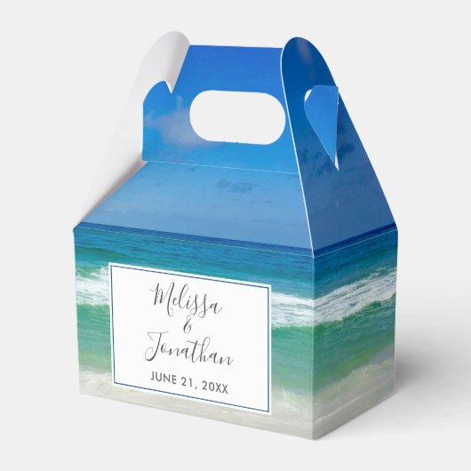 熱帯ビーチフォトビューティフルブルー海結婚ズ フェイバーボックス (正面サイド)