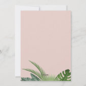 熱帯ビーチフラミンゴクリスマス シーズンカード (裏面)