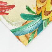 熱帯ビーチフラミンパーソナライズされたゴ フリースブランケット (角)