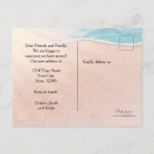 熱帯ビーチフロリダ新しい住所を移動 案内ポストカード (裏面)