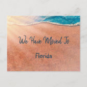 熱帯ビーチフロリダ新しい住所を移動 案内ポストカード (正面)