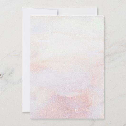 熱帯ビーチフローラの緑結婚の葉 招待状 (裏面)