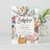 熱帯ビーチフローラサプライズ誕生日パーティー 招待状 (スタンド正面)