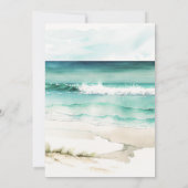 熱帯ビーチフローラサプライズ誕生日パーティー 招待状 (裏面)