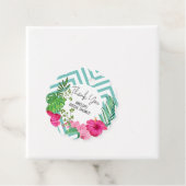 熱帯ビーチフローラブライダルシャワー贈り物 フェイバータグ (インサイチュ)