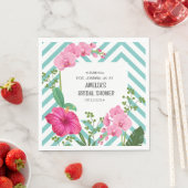 熱帯ビーチフローラブライダルシャワー スタンダードランチョンナプキン (インサイチュ)