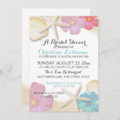 熱帯ビーチフローラブライダルシャワー 招待状 (正面/裏面)