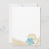 熱帯ビーチフローラブライダルシャワー 招待状 (裏面)