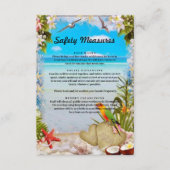 熱帯ビーチフローラ安全対策 エンクロージャーカード (正面)