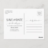 熱帯ビーチフローラ書道の保存日付 ポストカード (裏面)