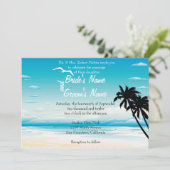 熱帯ビーチフローラ結婚式招待状 招待状 (スタンド正面)