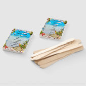 熱帯ビーチフローラ結婚式 プログラムファン ハンドファン (組立なし)