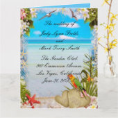 熱帯ビーチフローラ結婚式 プログラム (黄色い花)