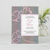 熱帯ビーチフローラ行先結婚式 招待状 (スタンド正面)