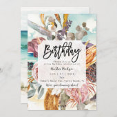 熱帯ビーチフローラ誕生会 招待状 (正面/裏面)