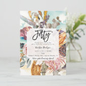 熱帯ビーチフローラ40歳の誕生日パーティー 招待状 (スタンド正面)