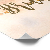 熱帯ビーチブライダルシャワー歓迎の看板ポスター ポスター (角)