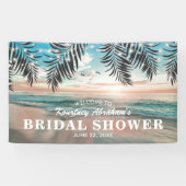 熱帯ビーチブライダルシャワー |光源の文字列 横断幕 (横)