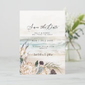 熱帯ビーチプロテアフローラは日付カードを保存 サンキューカード (スタンド正面)