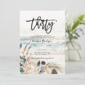 熱帯ビーチプロテア30歳の誕生日パーティー 招待状 (スタンド正面)