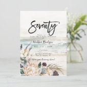 熱帯ビーチプロテア70th誕生日パーティー 招待状 (スタンド正面)