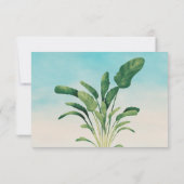 熱帯ビーチベビーオンボードサーフベビーシャワー サンキューカード (裏面)