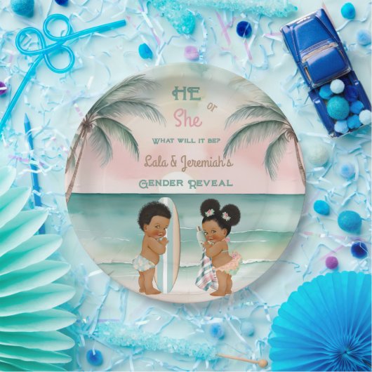 熱帯ビーチベビー性発現赤面セージ ペーパープレート (パーティー)