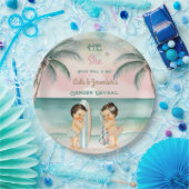 熱帯ビーチベビー性発現赤面セージ ペーパープレート (パーティー)