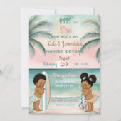 熱帯ビーチベビー性発現赤面セージ 招待状 (正面)