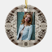 熱帯ビーチボホシックなトライバルマクラチェット セラミックオーナメント (正面)