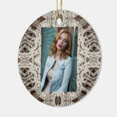 熱帯ビーチボホシックなトライバルマクラチェット セラミックオーナメント (左)