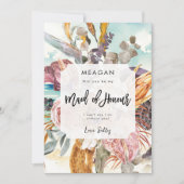 熱帯ビーチメイド・オブ・オーナー(花嫁付き添い人)提案カード 案内状 (正面)