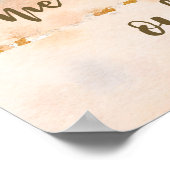 熱帯ビーチモダンの結婚看板ポスター ポスター (角)