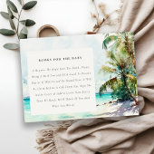 熱帯ビーチヤシの木の赤ちゃんシャワー用の本 エンクロージャーカード