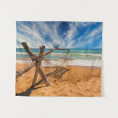 熱帯ビーチリゾート|タイのハンモック タペストリー (正面(横))